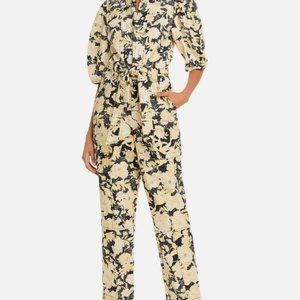 Rebecca Taylor Denim Floral Jumpsuit